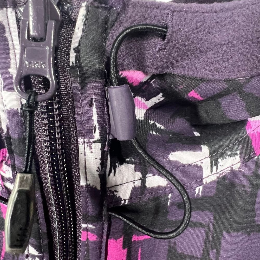 Columbia Purple Print Zip Up Lined Hooded Jacket XL - Picture 4 of 10